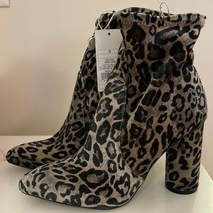 NWT Leopard Booties